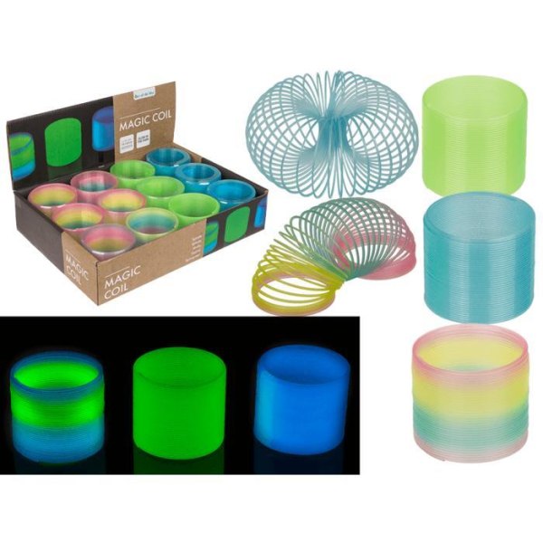 Magic Coil Glows In The Dark Spring Slinky Blue one size