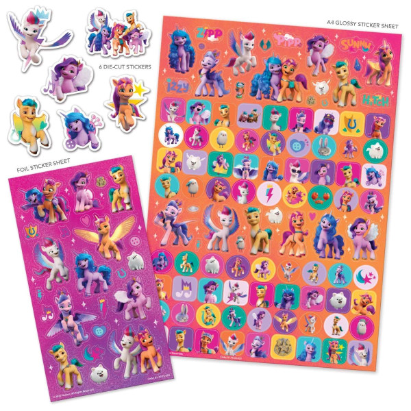 My Little Pony Mega Stickers Pack 100pcs Fun Foiled Re-usable Ta Multicolor
