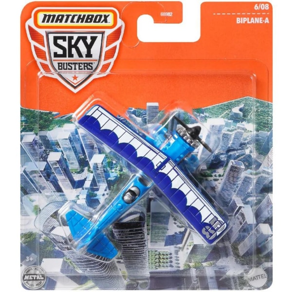 2-Pack Matchbox Sky Busters Airplane In Metal Multicolor