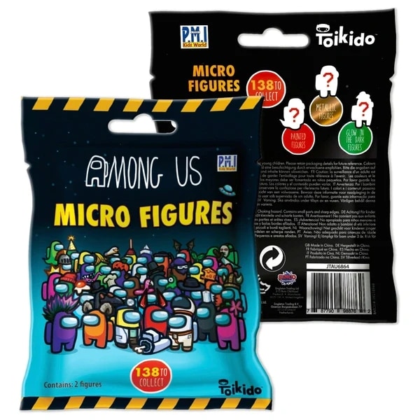 10-Pack 20st Among Us Micro Figurer Mystery Bag S1 multifärg