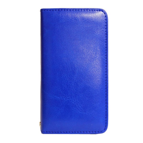 Fashion Wallet Case Holder Bag iPhone SE/5S/5/5C/4S + Nøkkelbånd Dark blue