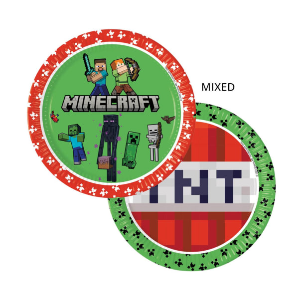 3-pakning Minecraft festpakke 8-personer Multicolor