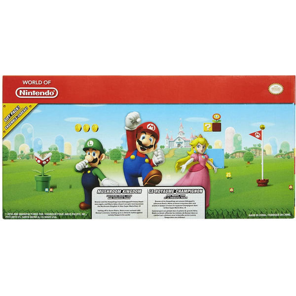 Super Mario 3-Pack Mushroom Kingdom Playset Poseable Figurer 10- Multicolor