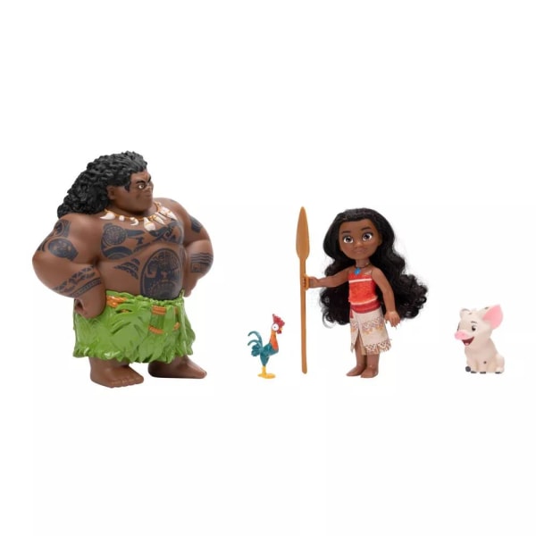 4-Pack Disney Vaiana Moana Maui The Demigod Figures Playset Dukk Multicolor