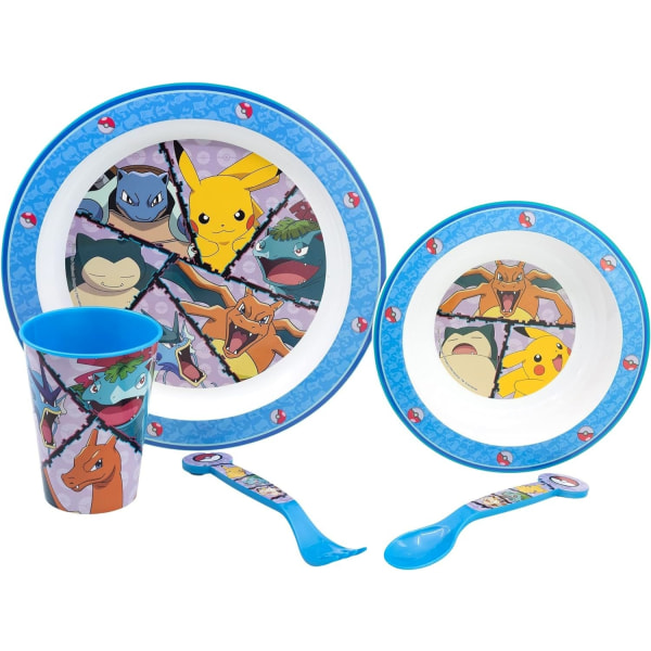 5-Pak Pokémon Distorsion Spisesæt med tallerken, glas, skål og b Multicolor