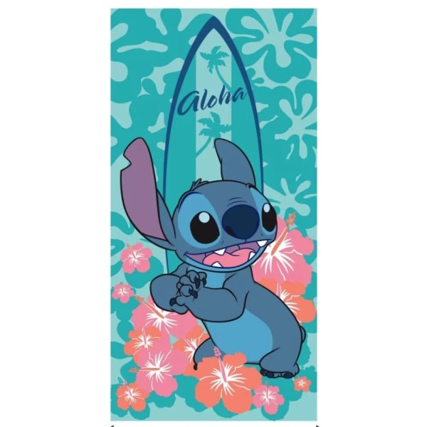 Disney Stitch Aloha Handduk Badlakan Snabbtorkande 140x70cm multifärg one size