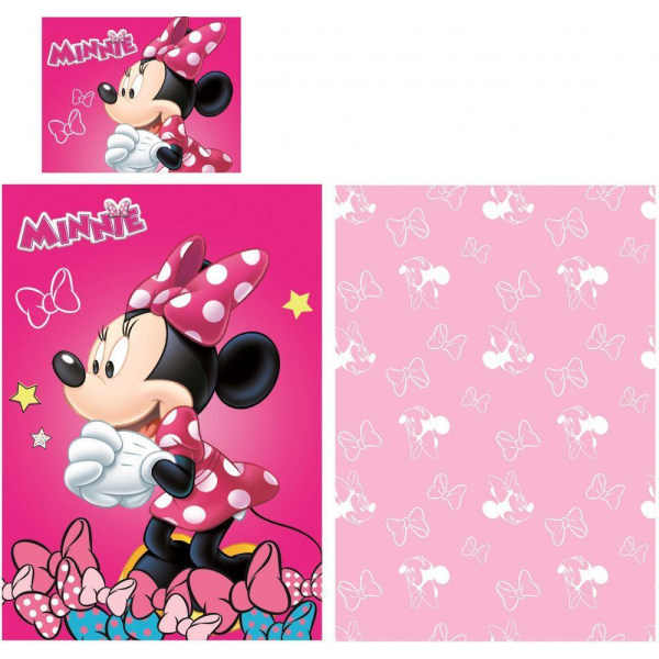 Disney Minnie Mouse Sengetøy Dynetrekk 140x200+70x90 cm Pink