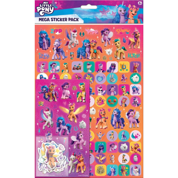 My Little Pony Mega Stickers Pack 100pcs Fun Foiled Re-usable Ta Multicolor
