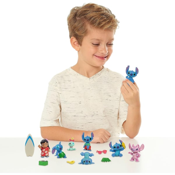 Disney Stitch Deluxe Figure Set 13st Multi Pack Playset Multicolor