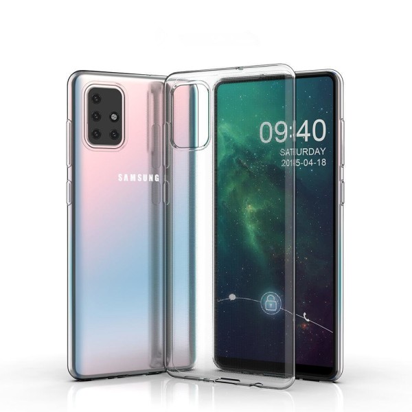 Samsung Galaxy A71 Suojakuori Soft TPU Case Ultra Slim Cover Tra Transparent