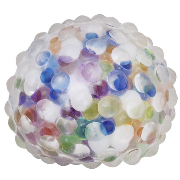 Squeeze Regnbue Bobble Ball Fylt med vannperler Stress Relax Fid Multicolor