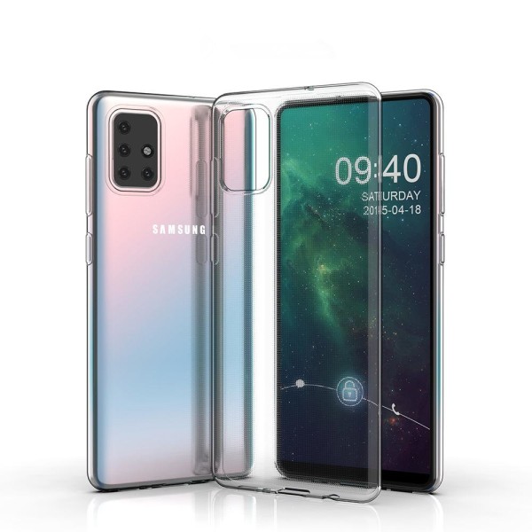 Samsung Galaxy A51 Suojakuori Soft TPU Case Ultra Slim Cover Tra Transparent