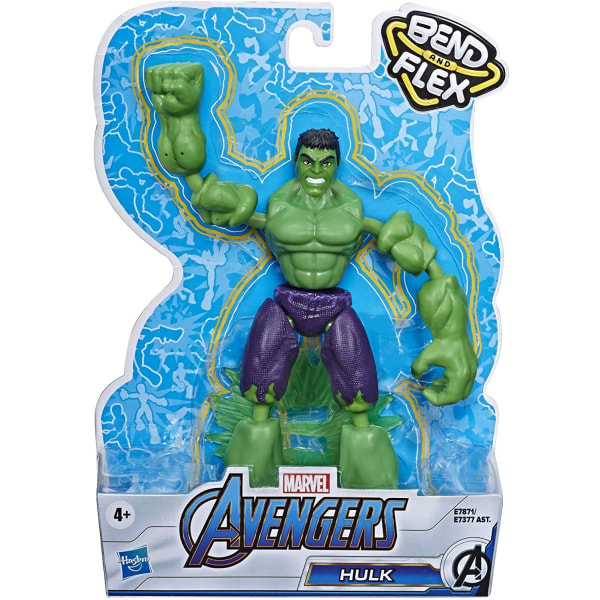 Marvel Avengers Bend ja Flex Hulk -toimintahahmo Multicolor