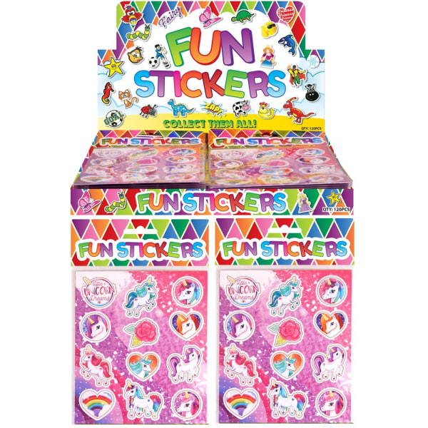 Unicorn Stickers Fun Klistermärken 48st Rosa