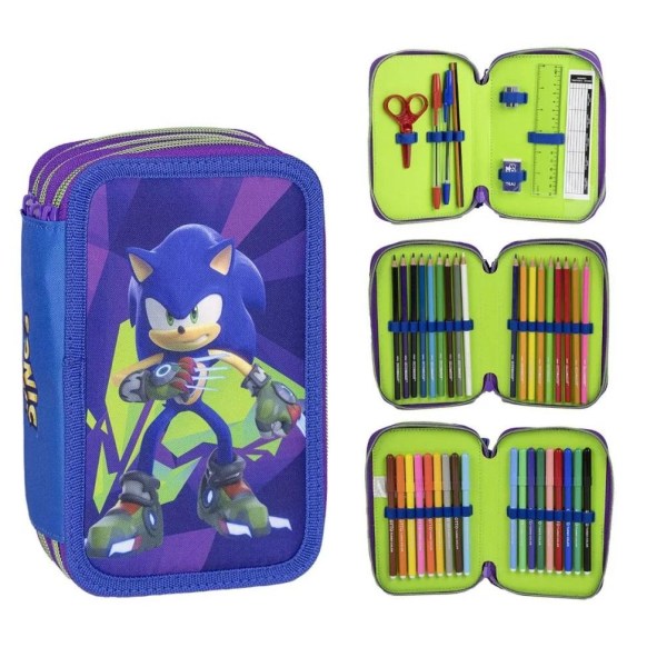 Sonic Prime Penaaleita Triple School Set Filled 45-pieces Multicolor