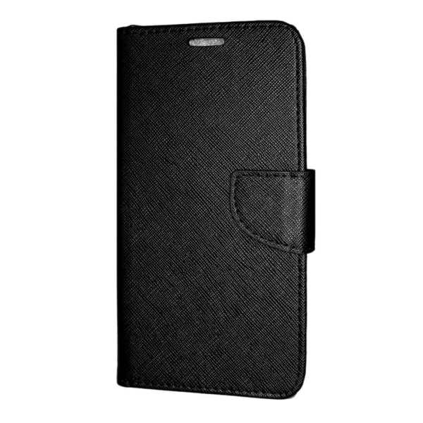 iPhone 12/12 Pro Plånboksfodral Fancy Case + Handlovsrem Svart Svart