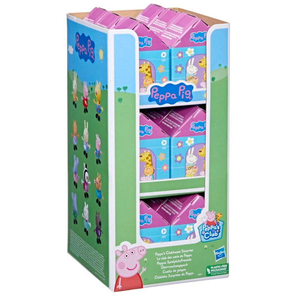 18-Pack Peppa Pig Greta Gris Peppas Clubhouse Surprise Figurer M multifärg