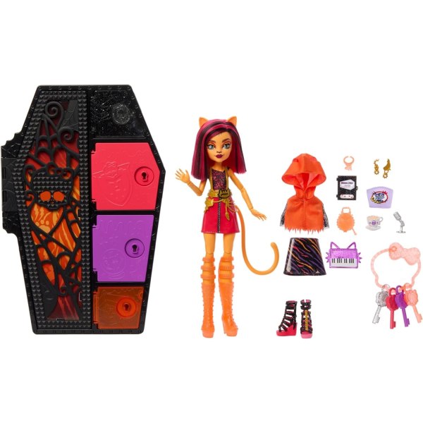 Monster High Doll Toralei Stripe Skulltimate Secrets Neon Fright multifärg