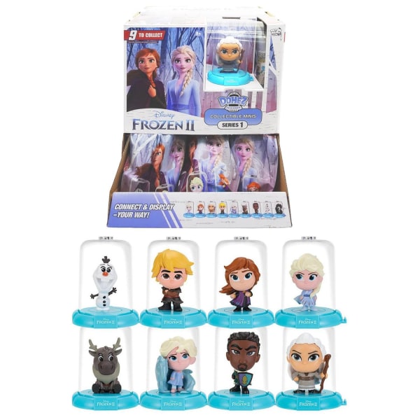 18 pakkauksen Disney Frozen Domez -keräilyminifiguurit 7 cm Multicolor