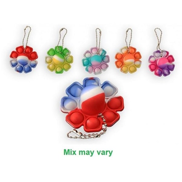 3-Pack Fidget Pop It Toy Stress Relax Fargerik Blekksprut/Octopu Multicolor