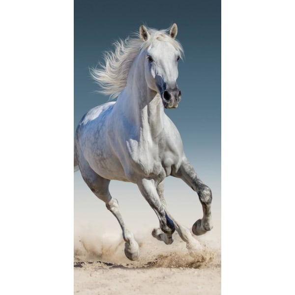 Horse Hvid Heste håndklæde badehåndklæde 140 * 70cm Multicolor