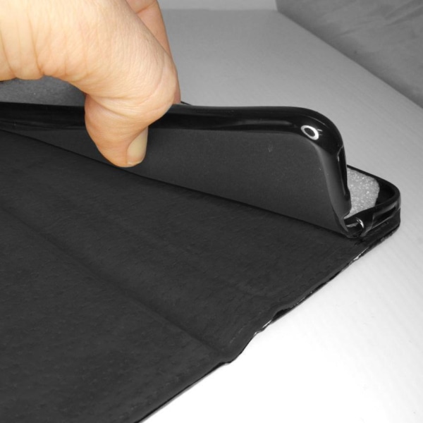 iPhone 12/12 Pro Cover Fancy Lommebok -deksel + Håndleddsrem Sva Black