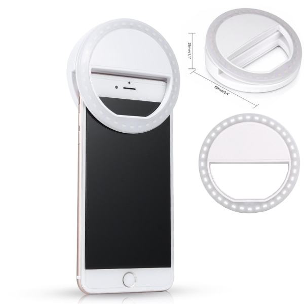 Selfie Ring LED Lampa/Blixt För iPhone/Android ASST multifärg