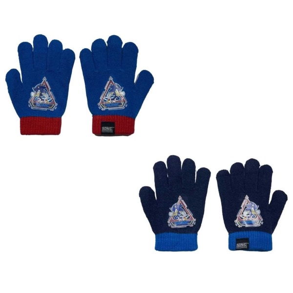 2-Pairs Sonic  Gloves Lapaset Lasten One Size Multicolor one size