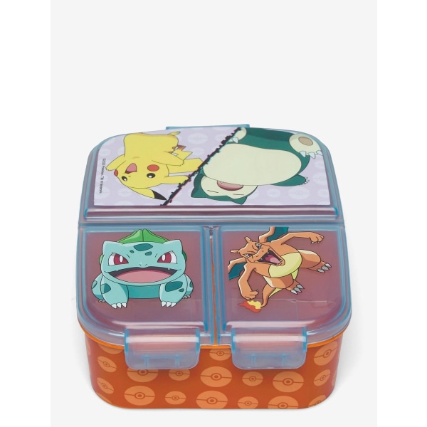 Pokémon Pikachu Charizard Snorlax Bulbasaur Matlåda Med 3 Fack multifärg one size