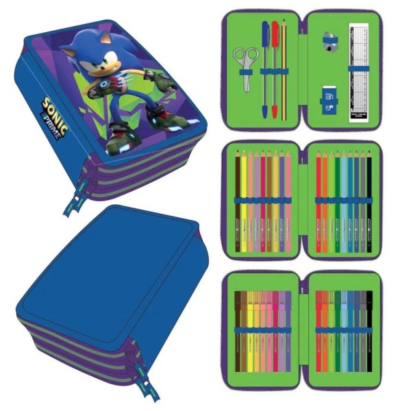 Sonic Prime Triple School Set Fylt 45 deler Multicolor