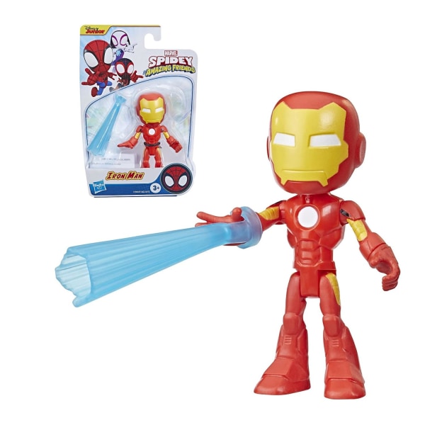 Marvel Spidey And His Amazing Friends Iron Man Figur 10cm multifärg