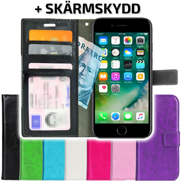 TOPPEN iPhone 7  (4,7") Wallet Case ID  Nahkakotelo Lompakkokote Purple