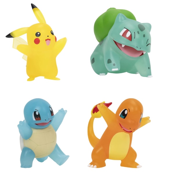 4-Pack Pokémon SELECT Translucent Figurer 7,5cm Multicolor