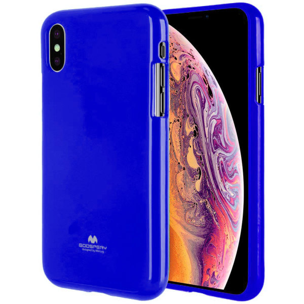 GOOSPERY Pearl Jelly Taske iPhone Xs MAX TPU Cover Mørkeblå Dark blue