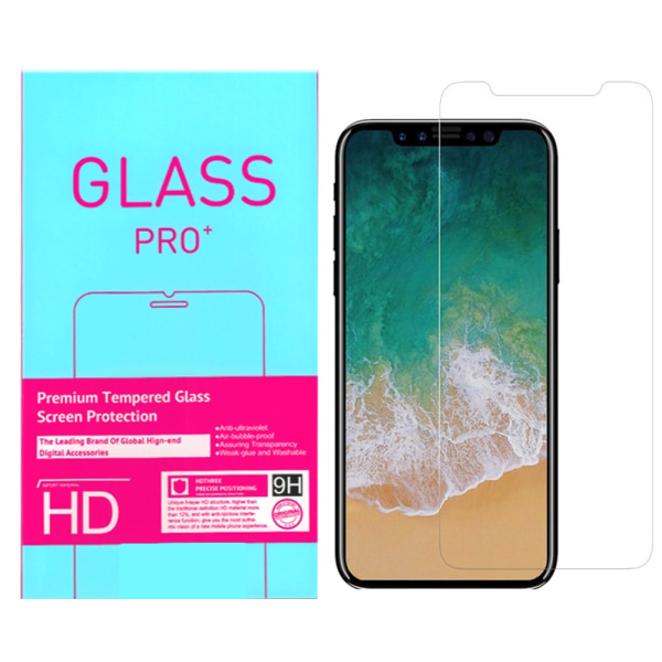 2-paket hærdet glas iPhone 11 Pro / X / Xs Beskyttelses Film 2i1 Transparent