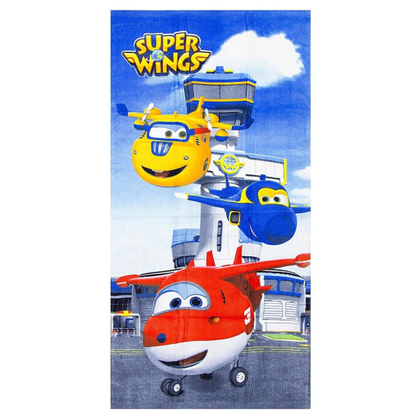 Super Wings Jett, Donnie & Jerome Bath-rantapyyhe 140x70cm Multicolor
