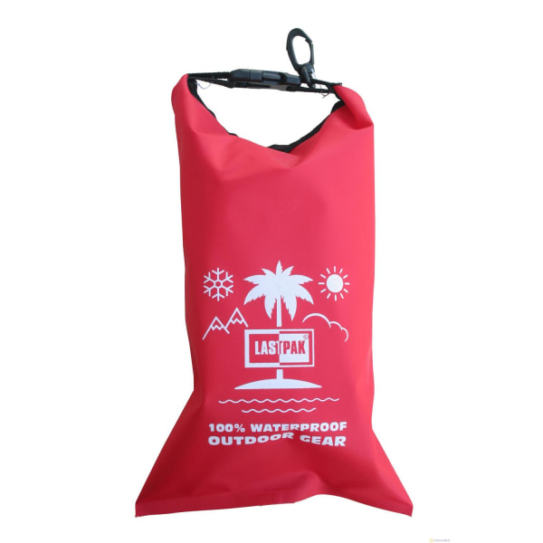 Vedenpitävä laukku, minilaukku, ulkokäyttöön, retkeilyyn, 2 litraa Red one size