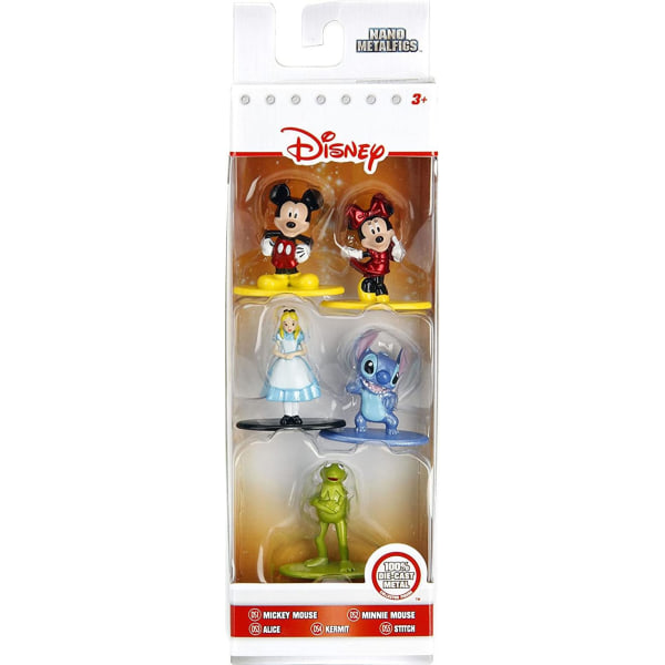 5-Pack Disney Pixar Nano Metal Figures Collector Mickey Minnie A Multicolor
