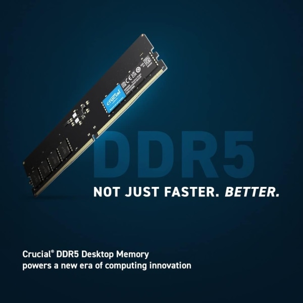 Crucial RAM 32GB DDR5 4800MHz CL40 Desktop Memory OUTLET PRODUCT Svart