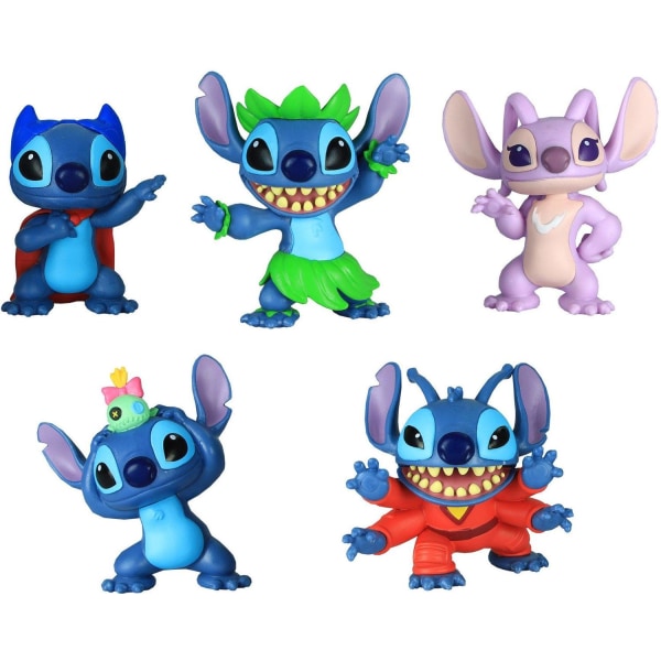 5-Pack Disney’s Lilo & Stitch Collectible Stitch Figure Set figurer Multicolor