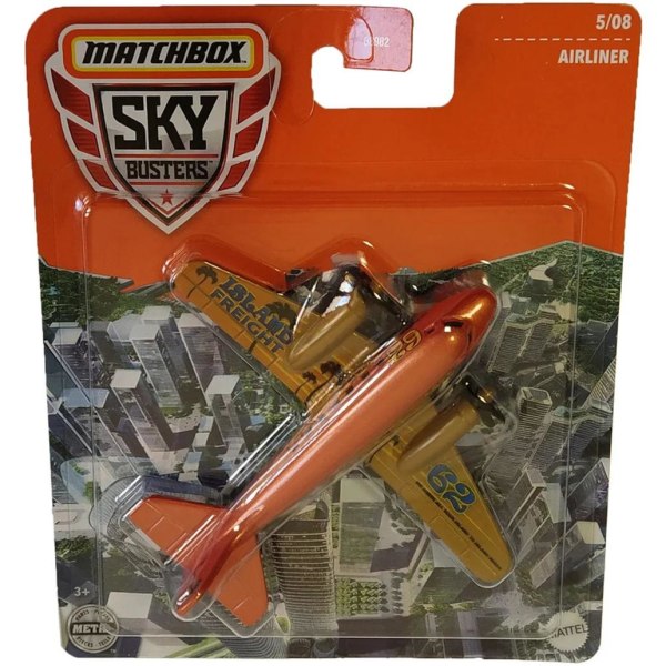 2-Pack Matchbox Sky Busters lentokone metallia Multicolor