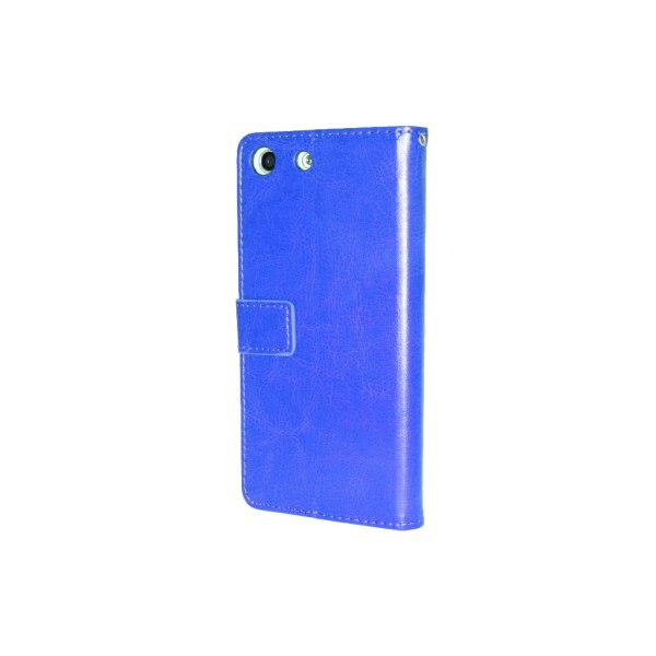 Sony Xperia M5 Wallet Case ID pocket, 4pcs Cards + Wrist strap Dark blue