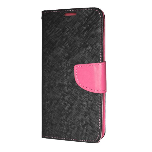 Huawei P30 tegnebog fancy taske + håndrem sort-lyserød Multicolor