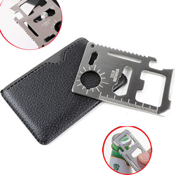 Multi-Tool Creditcard size Survivaltool 11i1 funktions Silver