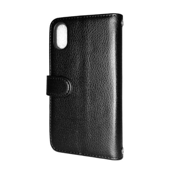 TOPPEN Wallet Magnetic Cover iPhone X/Xs Nahkakotelo Lompakkokot Black