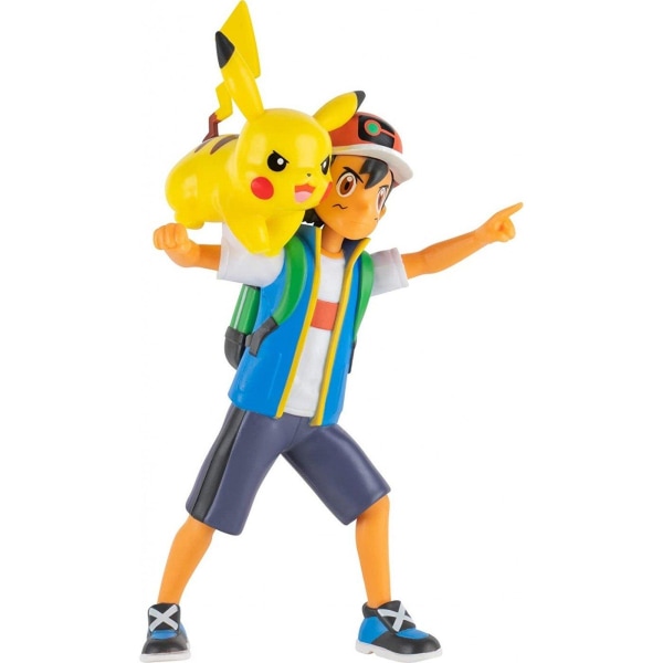 Pokémon Battle Feature Deluxe Action Figure Ash + Pikachu multifärg