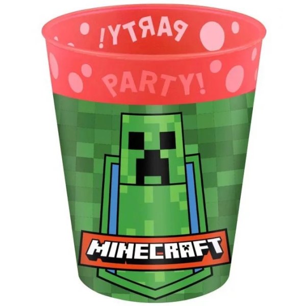 6 Pack Minecraft Muovikuppi 250 ml Party Cup Multicolor one size