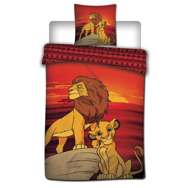 Disney Lion King dynebetræk sengetøj sæt Vendbar 140x200+63x63cm Multicolor