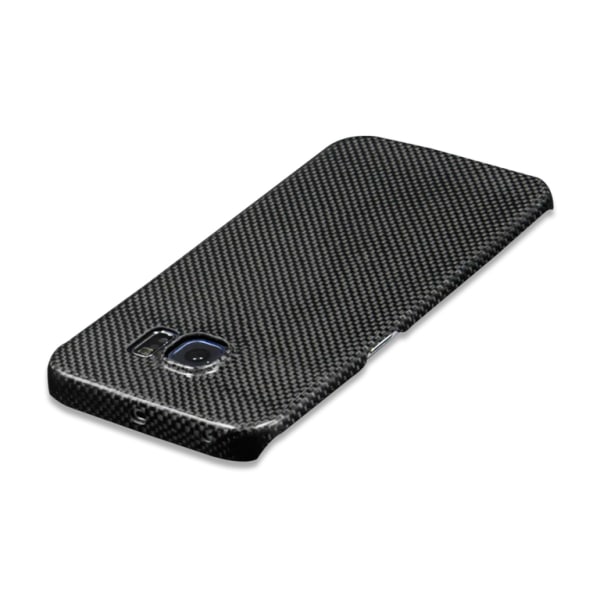 Äkta Carbon Fiber kolfiber skal ultralätt Galaxy S6 Edge Titan grå