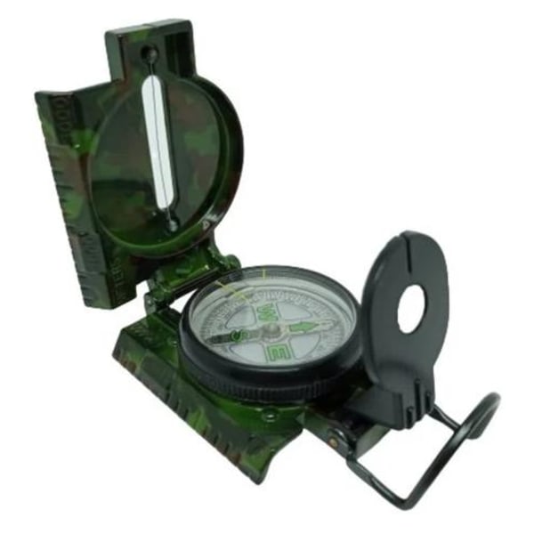 Bärbar Hopfällbar Kamouflage Grön Kompass militär, överlevnad, f Grön